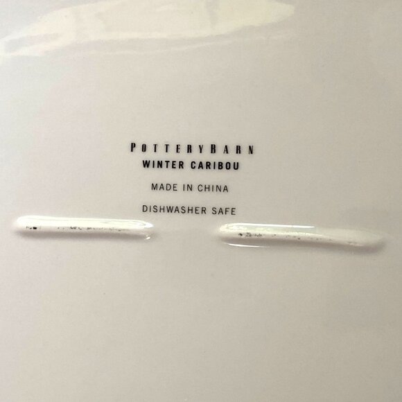 Pottery Barn Christmas Winter Caribou Oval Serving Platter Holiday Entertaining - Picture 3 of 3